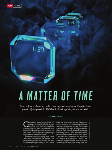 crystalized reality|The quest to crystallize time .